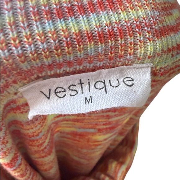 Vestique Vibrant Vintage Pattern Knit Skirt with Slit SZ Medium - Picture 4 of 6